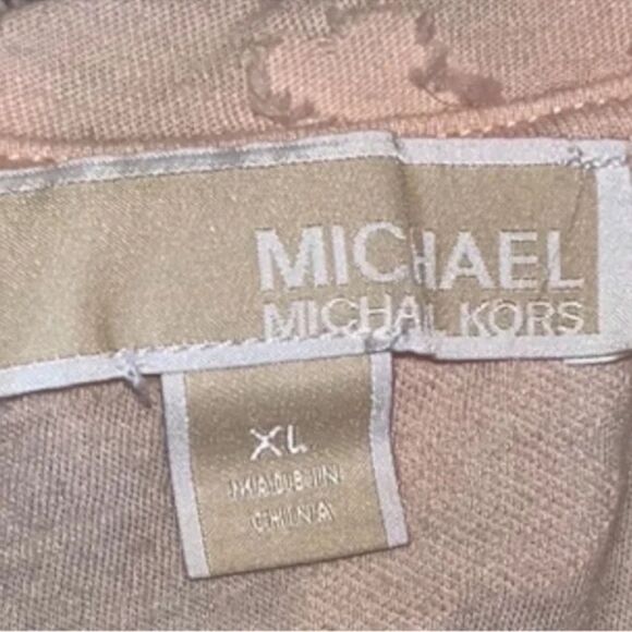 Michael Kors Top Pastel Pink Semi Sheer Textured Floral Cami/Tank Women’s XL EUC - Picture 6 of 16